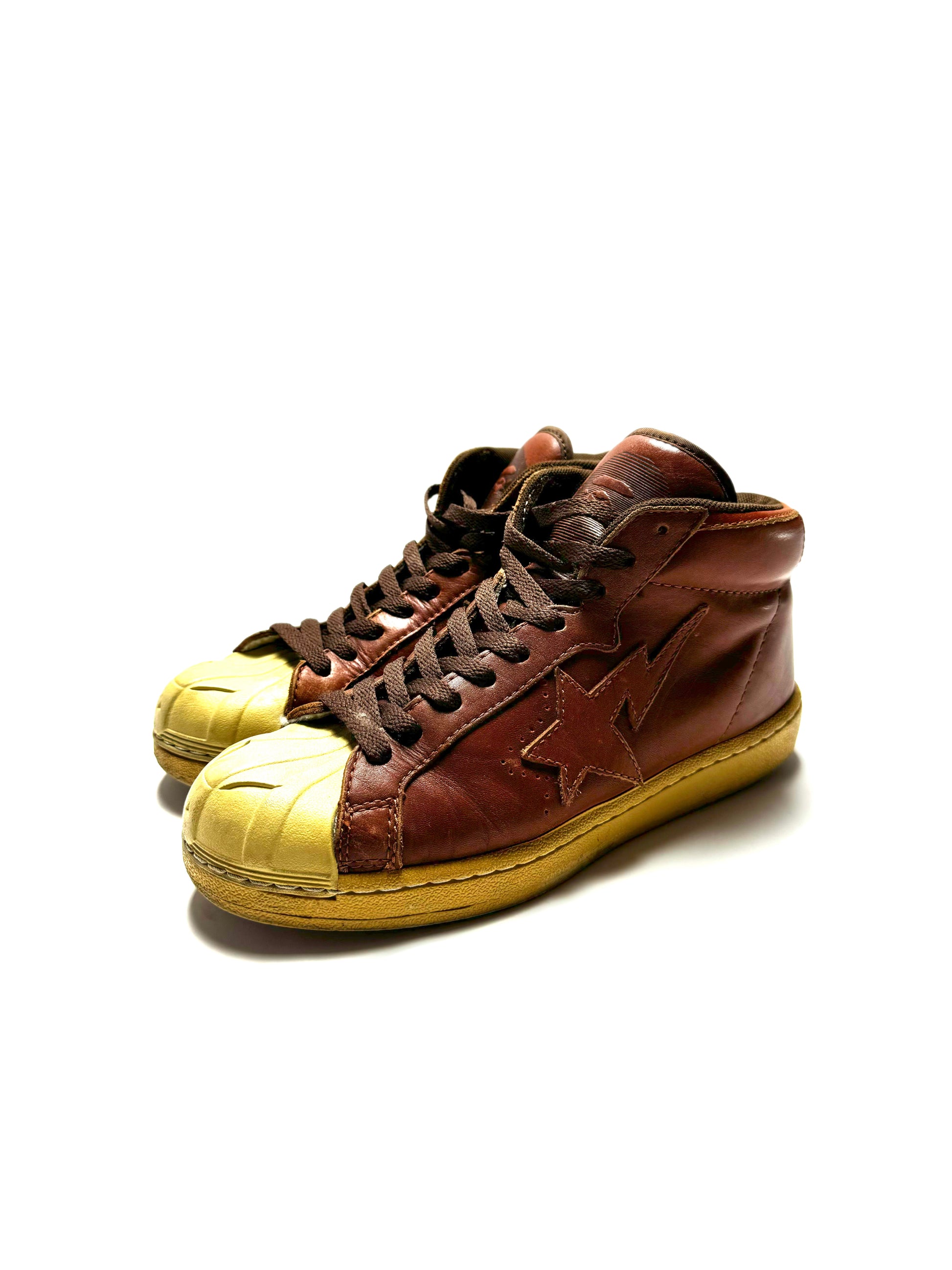 BAPE Oil Brown Leather Skullsta 2012