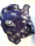 Alexander McQueen Skull Navy Scarf