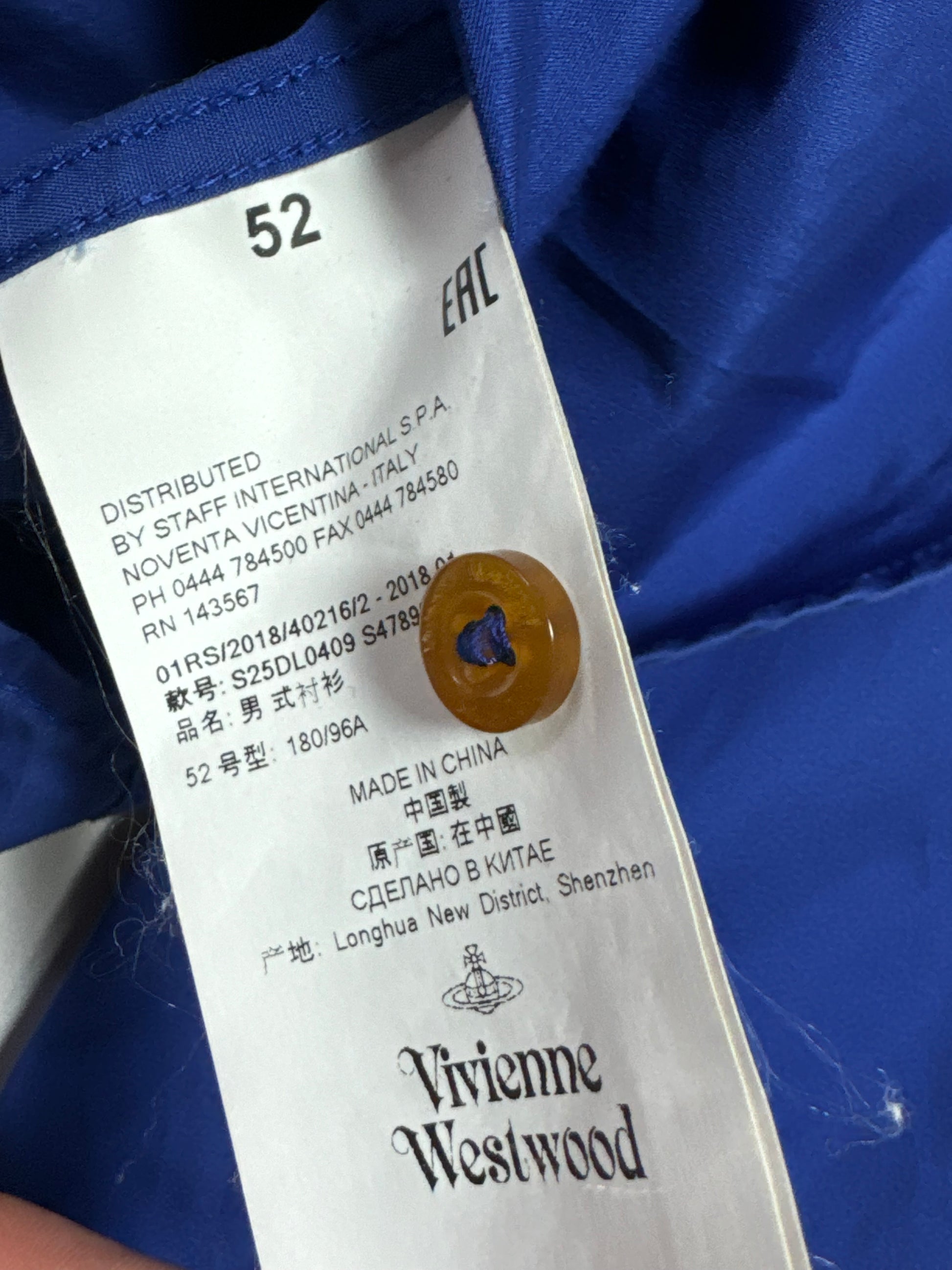 Vivienne Westwood Blue Dress Shirt