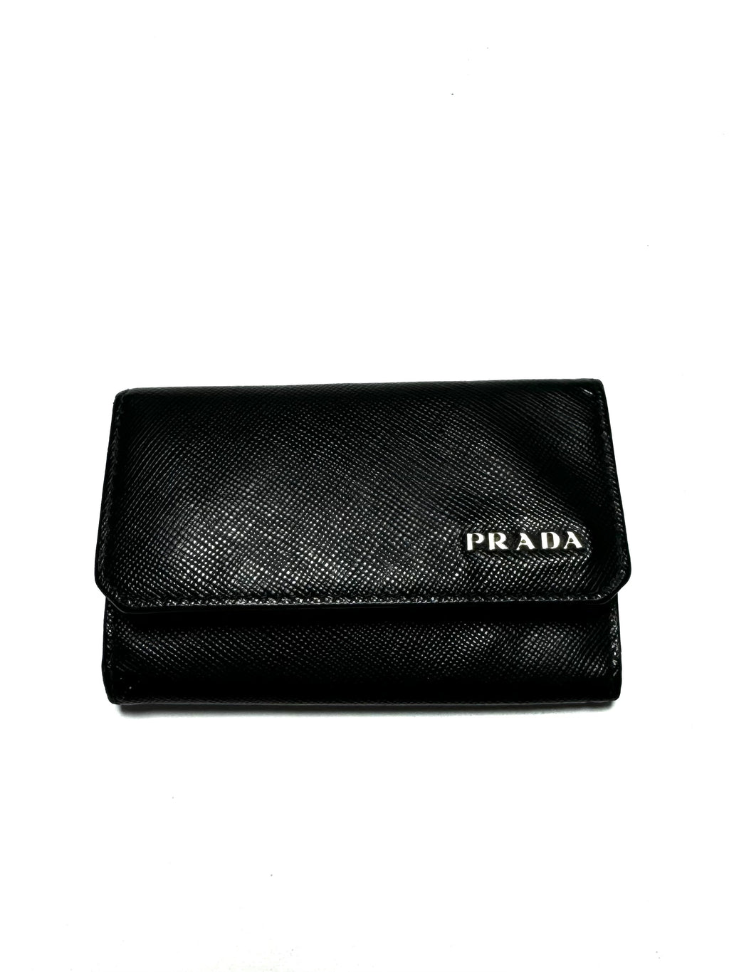 Prada Black Leather Key Purse