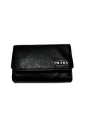 Prada Black Leather Key Purse