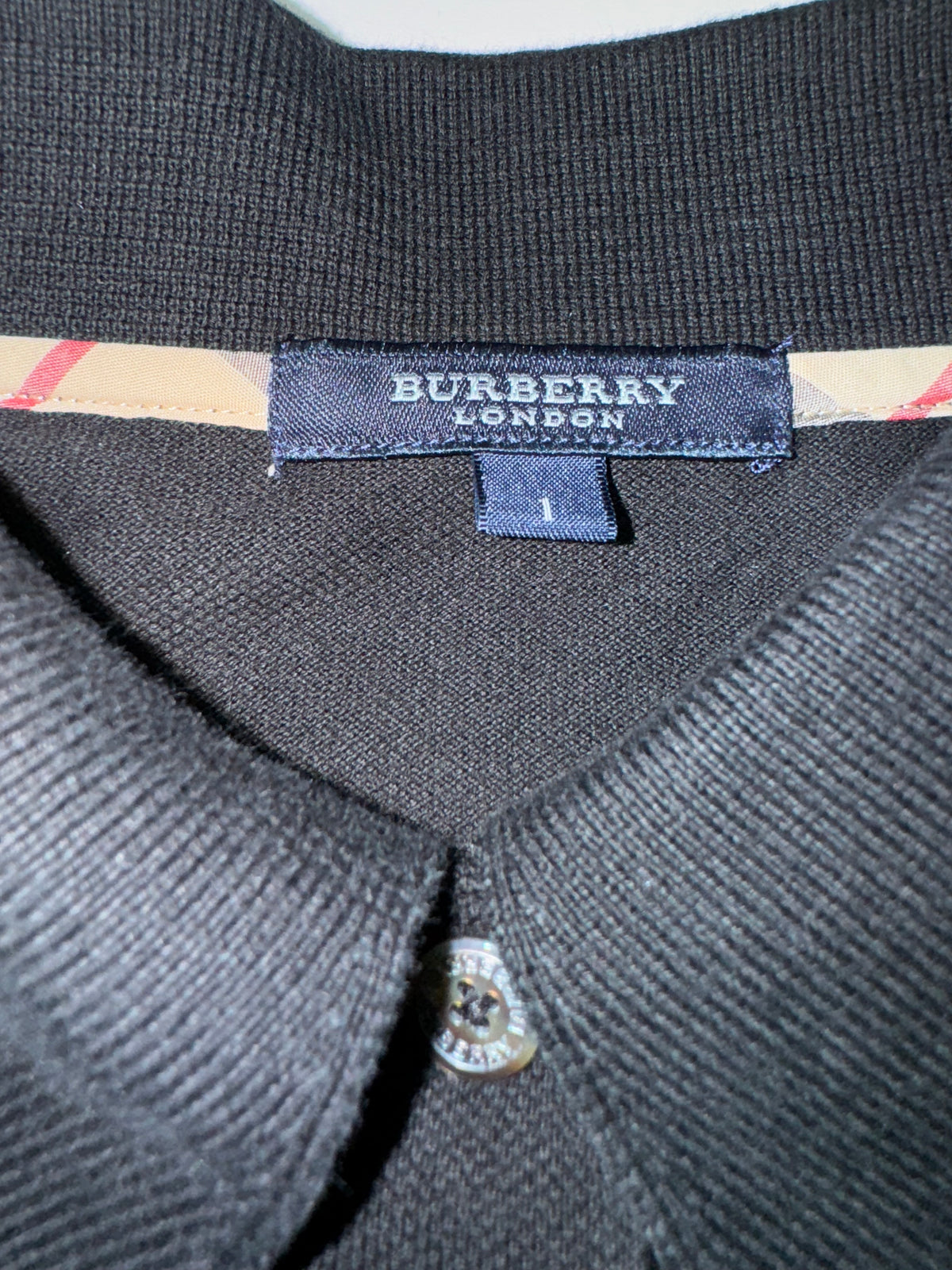 Burberry Polo Black Short Sleeve