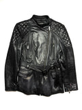 BALMAIN Leather Biker Coat