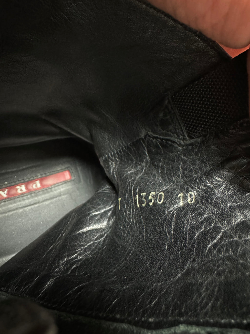 Prada Linea Rossa Black Leather Boot