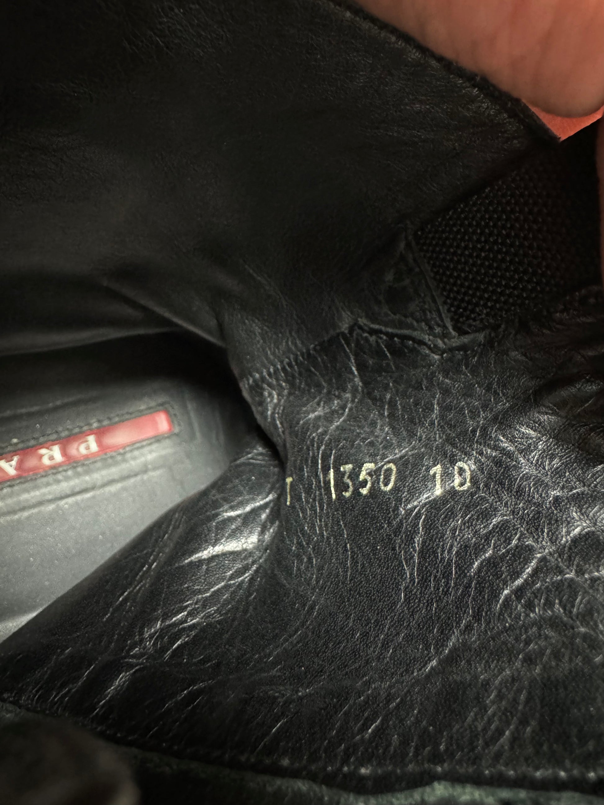 Prada Linea Rossa Black Leather Boot