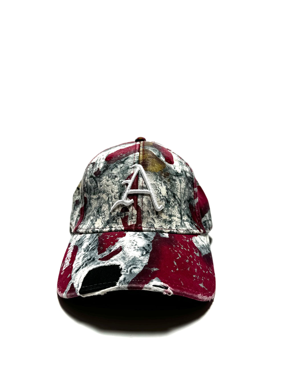 Arkansas Hat Razorbacks Embroidered Camo Red Adjustable Cap