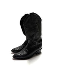 Dan Post Vintage Black Leather Cowboy Boots