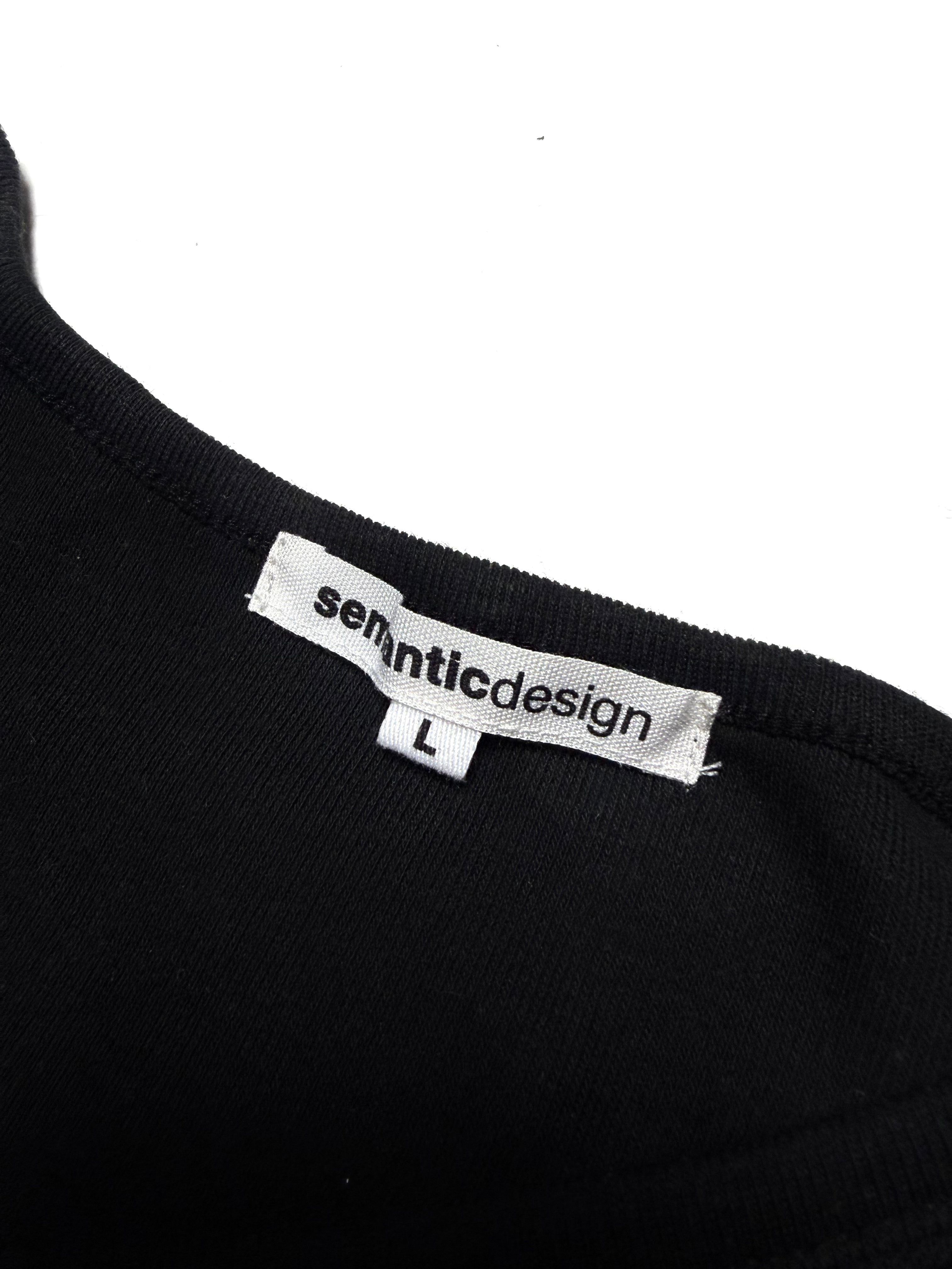Semantic Design Double V-Collar Quarter Sleeve (