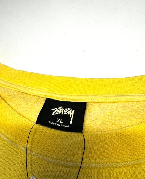 Stussy Yellow World tour Crewneck