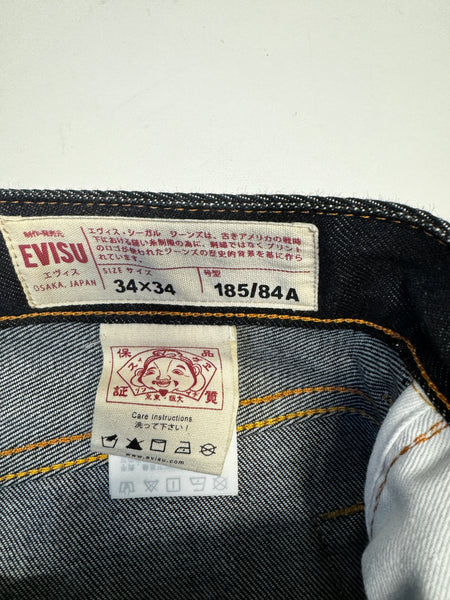 Evisu White Daicock Raw Denim Jean