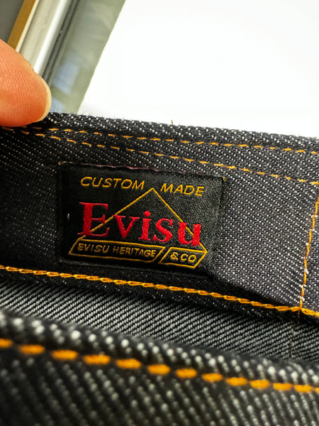 Evisu White Daicock Raw Denim Jean