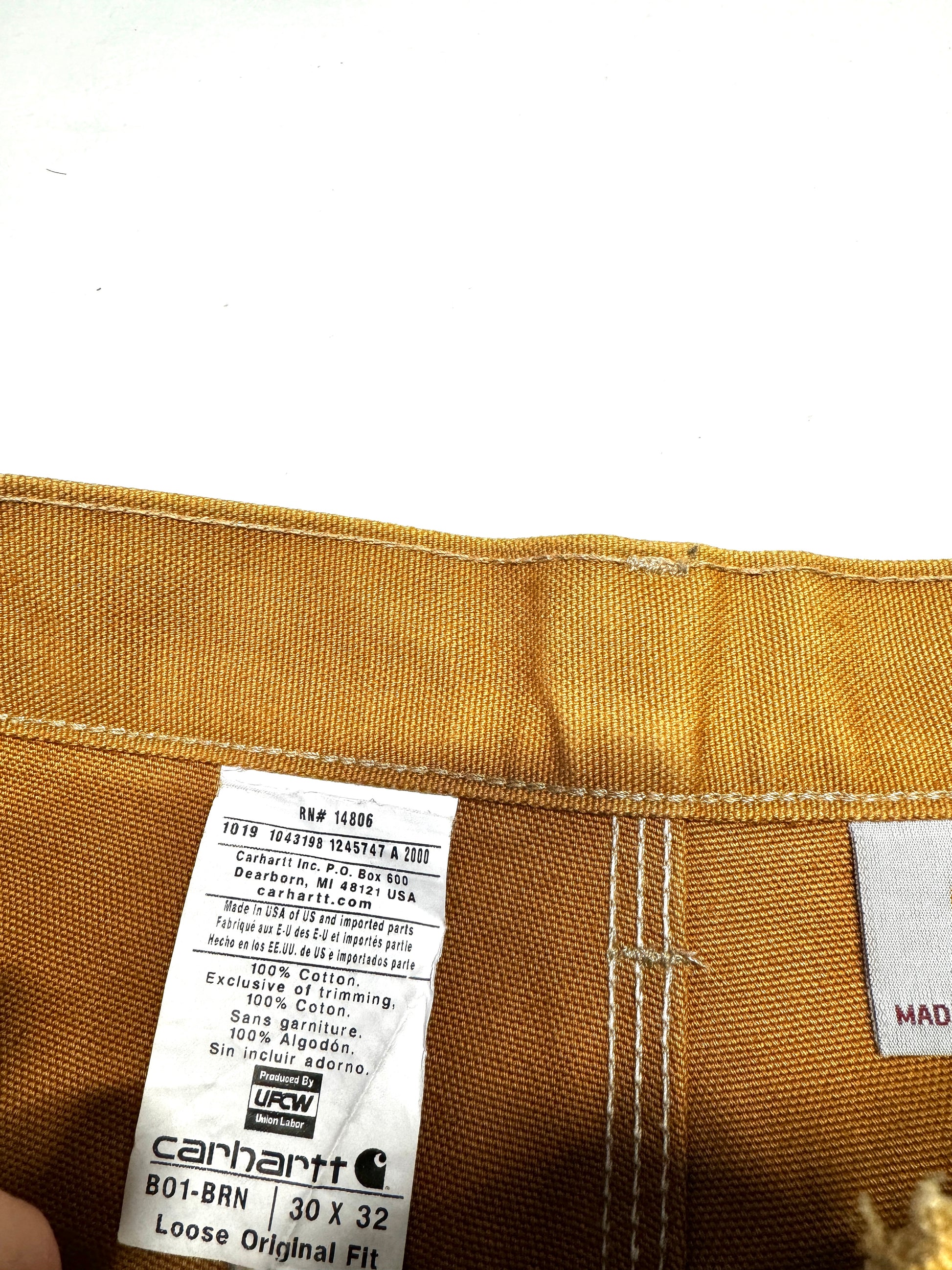 Carhartt Brown Loose Fit Double Knee Pant