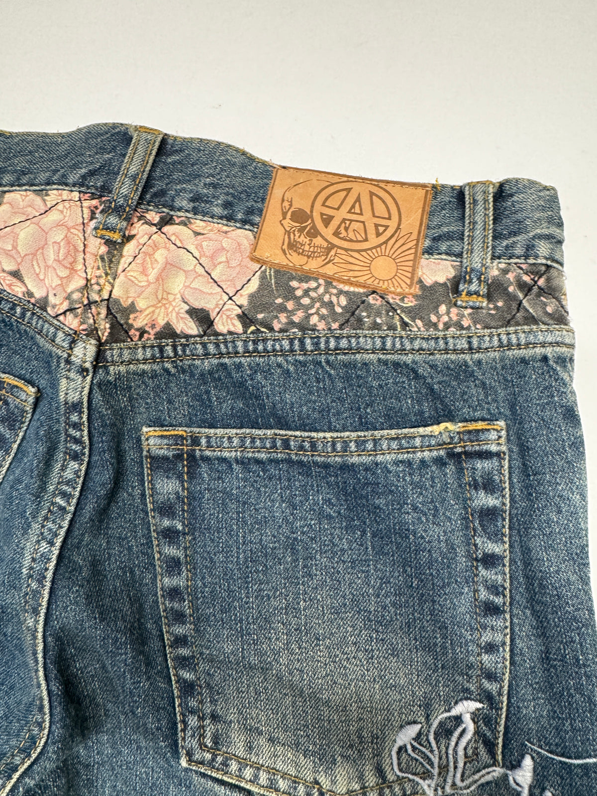 Acupuncture Dragon Washed Denim Jean