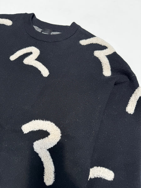 Evisu Seagull Monogram Black Knitwear