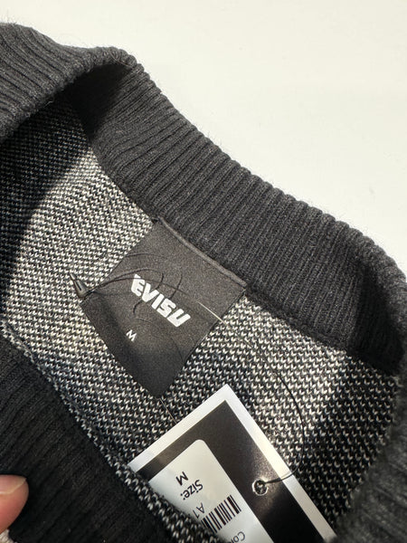 Evisu Seagull Monogram Black Knitwear