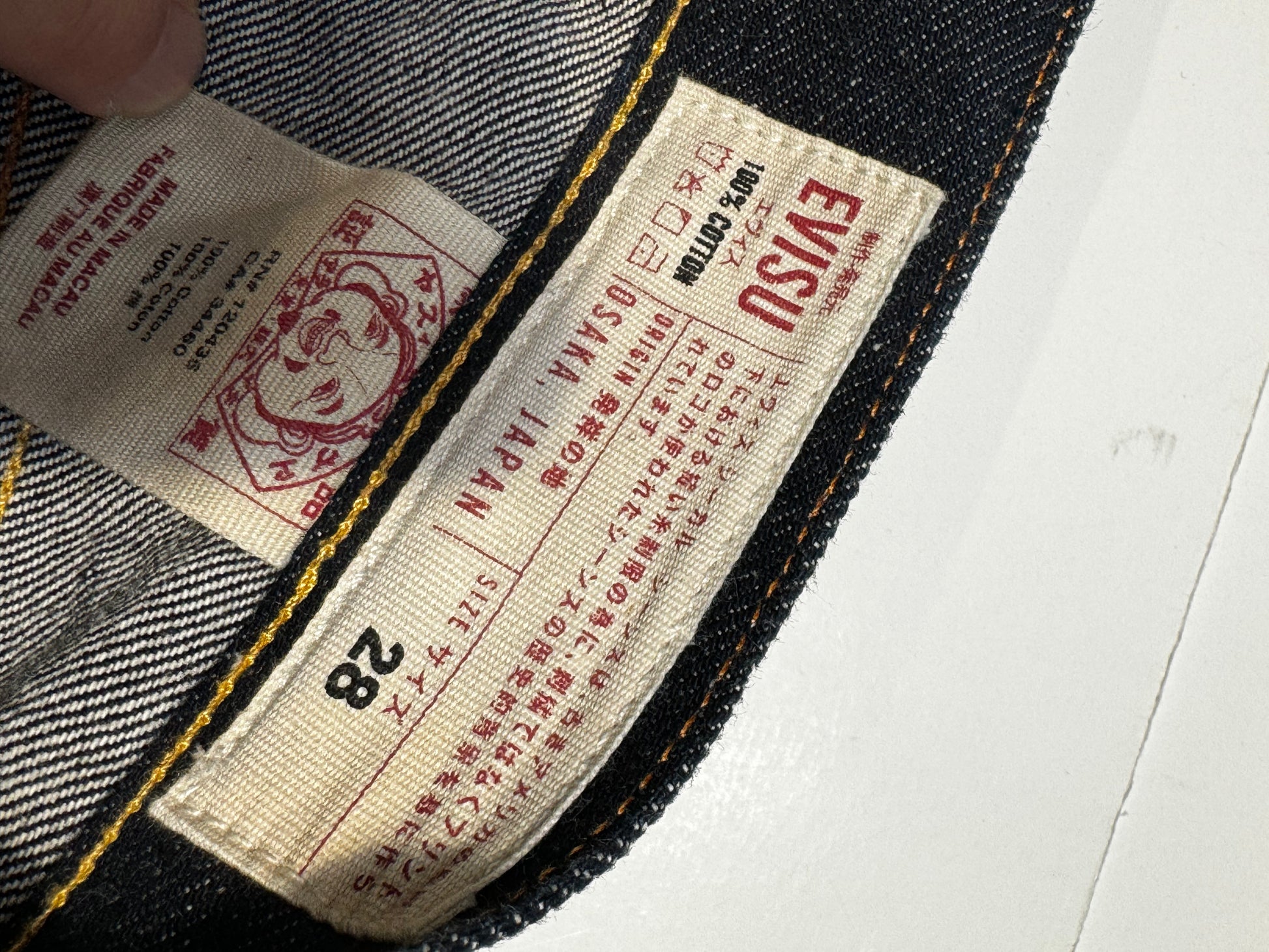 Evisu Green Daicock Washed Denim Jorts