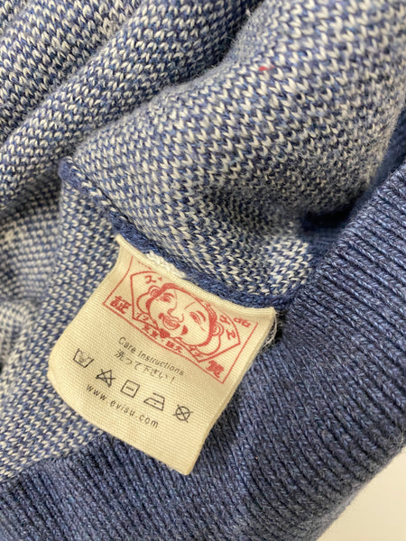 Evisu Seagull Monogram Navy Knitwear Sweater