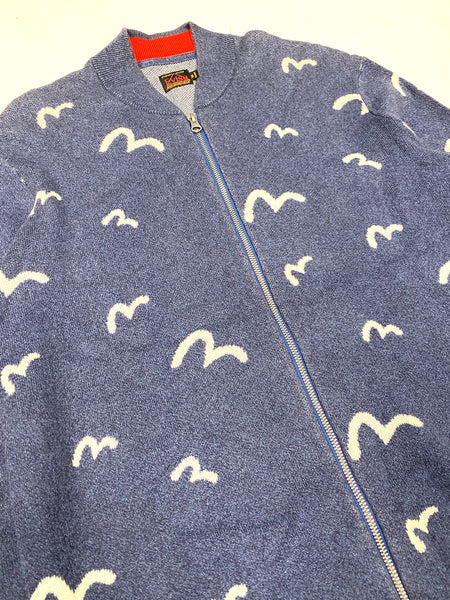 Evisu Seagull Monogram Navy Knitwear Sweater