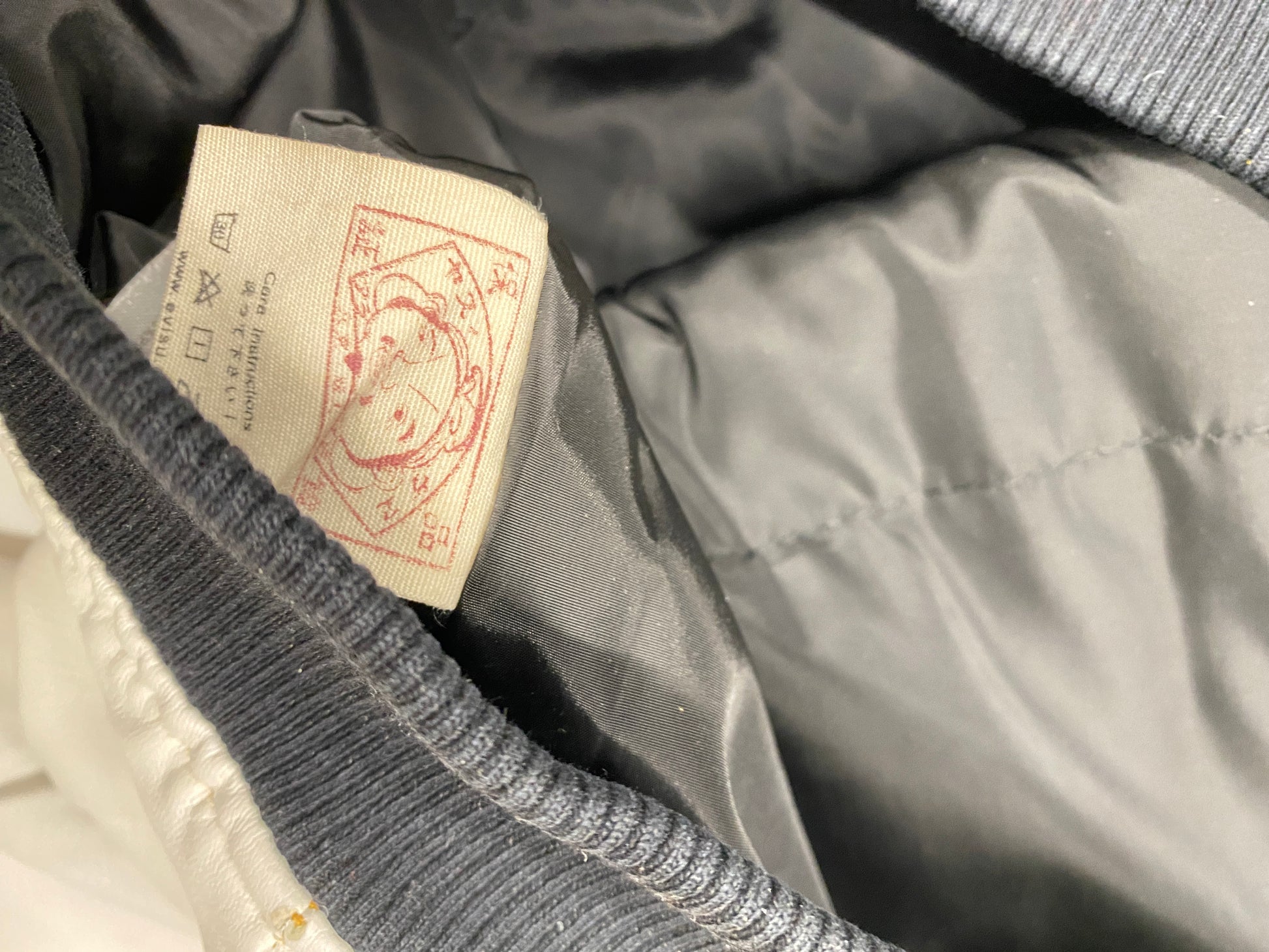 Evisu Embroidery Tengu White Leather Jacket