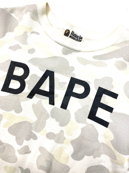 BAPE OG White/Grey Camo Crewneck