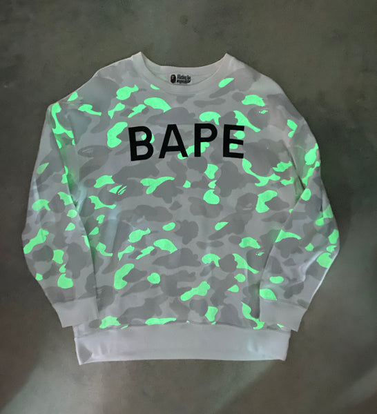 BAPE OG White/Grey Camo Crewneck