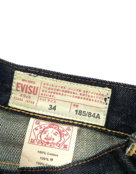 Evisu  Blue Daicock Washed Denim Jorts