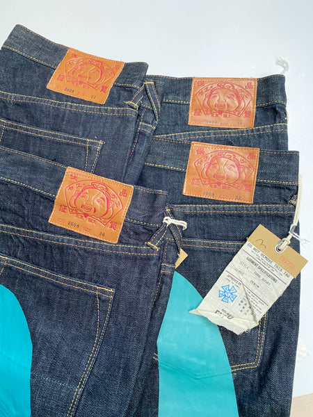 Evisu  Blue Daicock Washed Denim Jorts