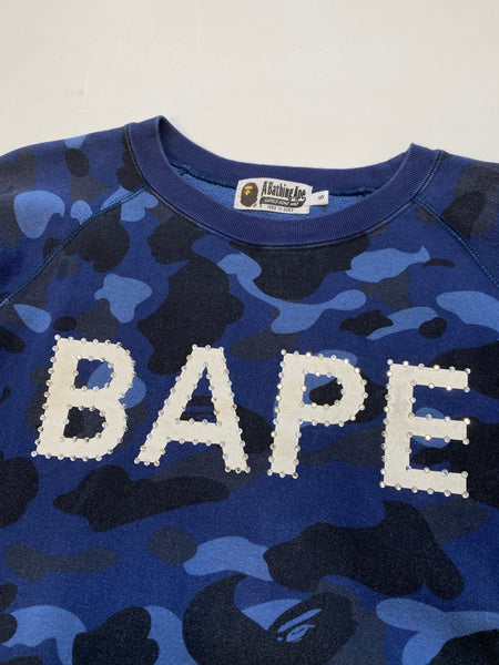 BAPE x Swarovski Blue Camo Crewneck