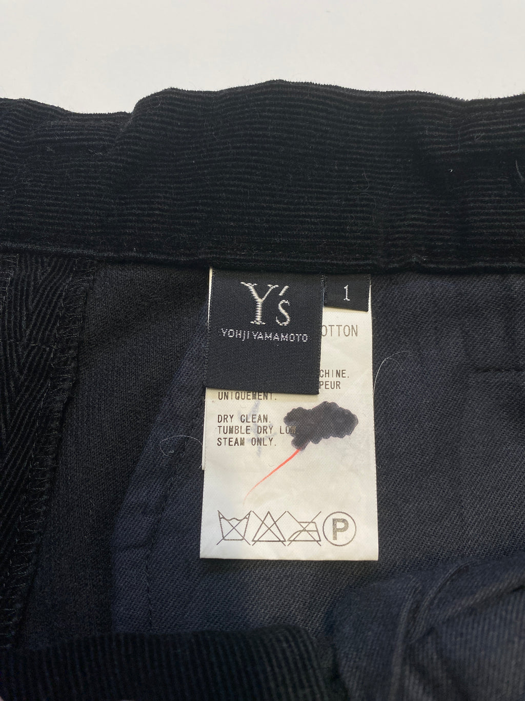 Y's Yohji Yamamoto Corduroy Short