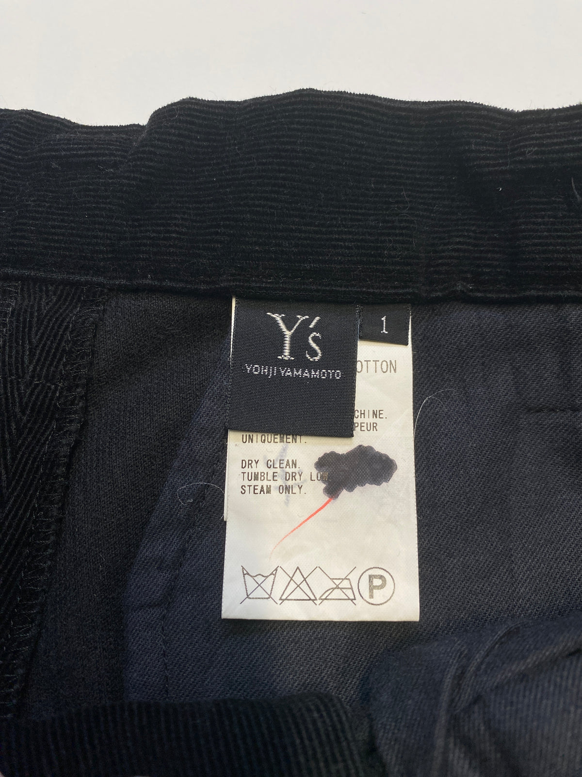 Y's Yohji Yamamoto Corduroy Short