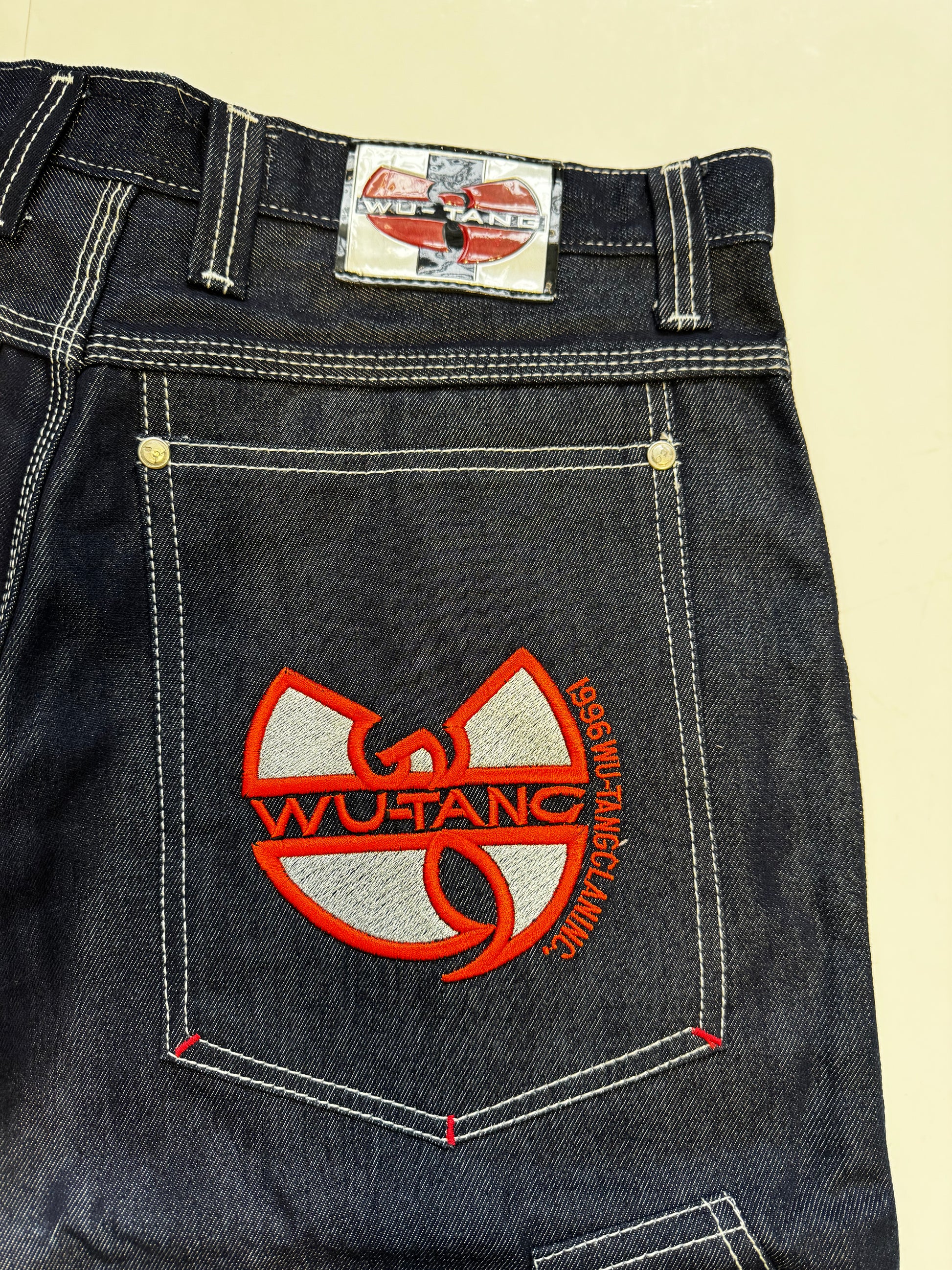 Wu-Tang 90s Raw Denim Baggy Jort