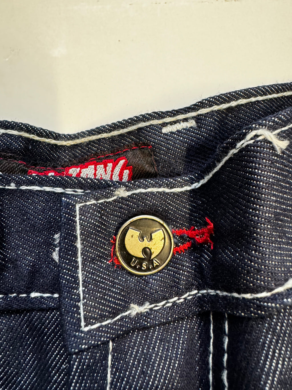 Wu-Tang 90s Raw Denim Baggy Jort