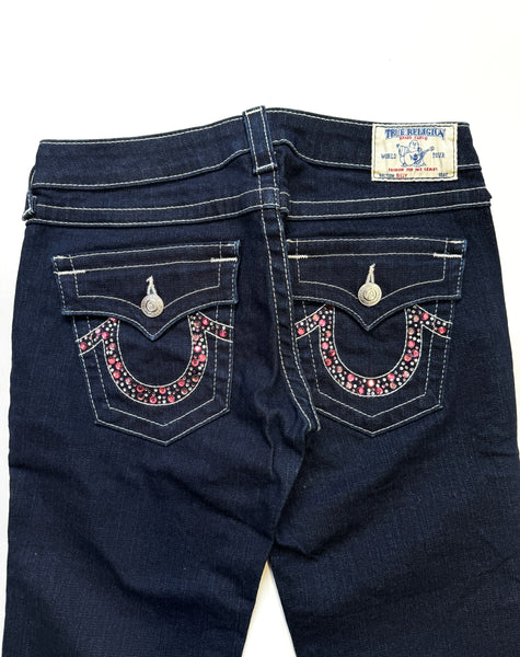 True Religion Purple Diamond Flared  Denim Woman's Jean