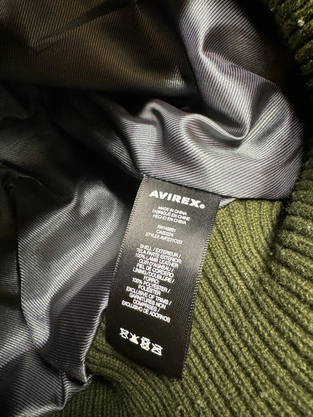 Avirex Varisty Army Green Leather Jacket