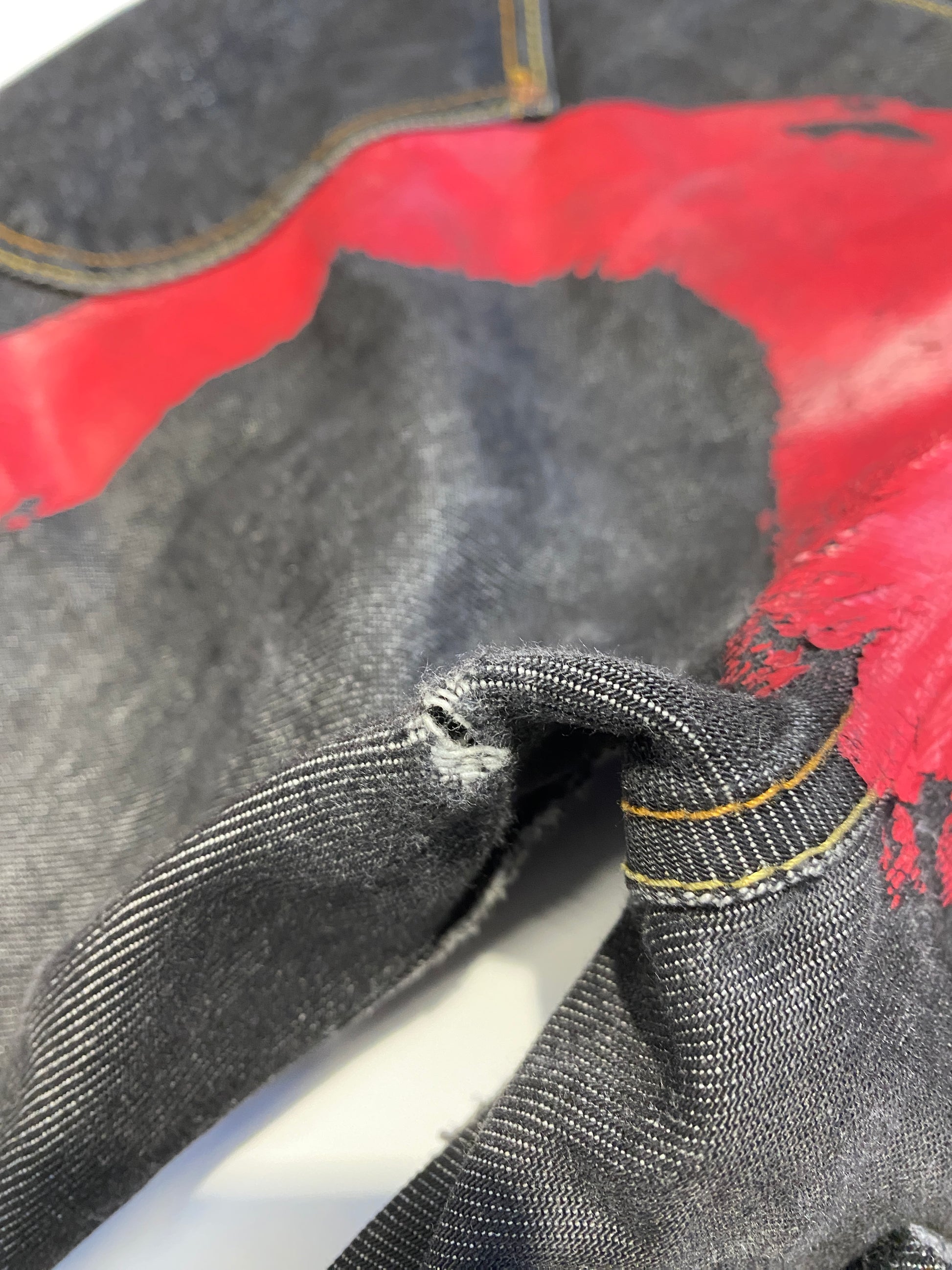 Evisu Red Brush Daicock Denim Jean