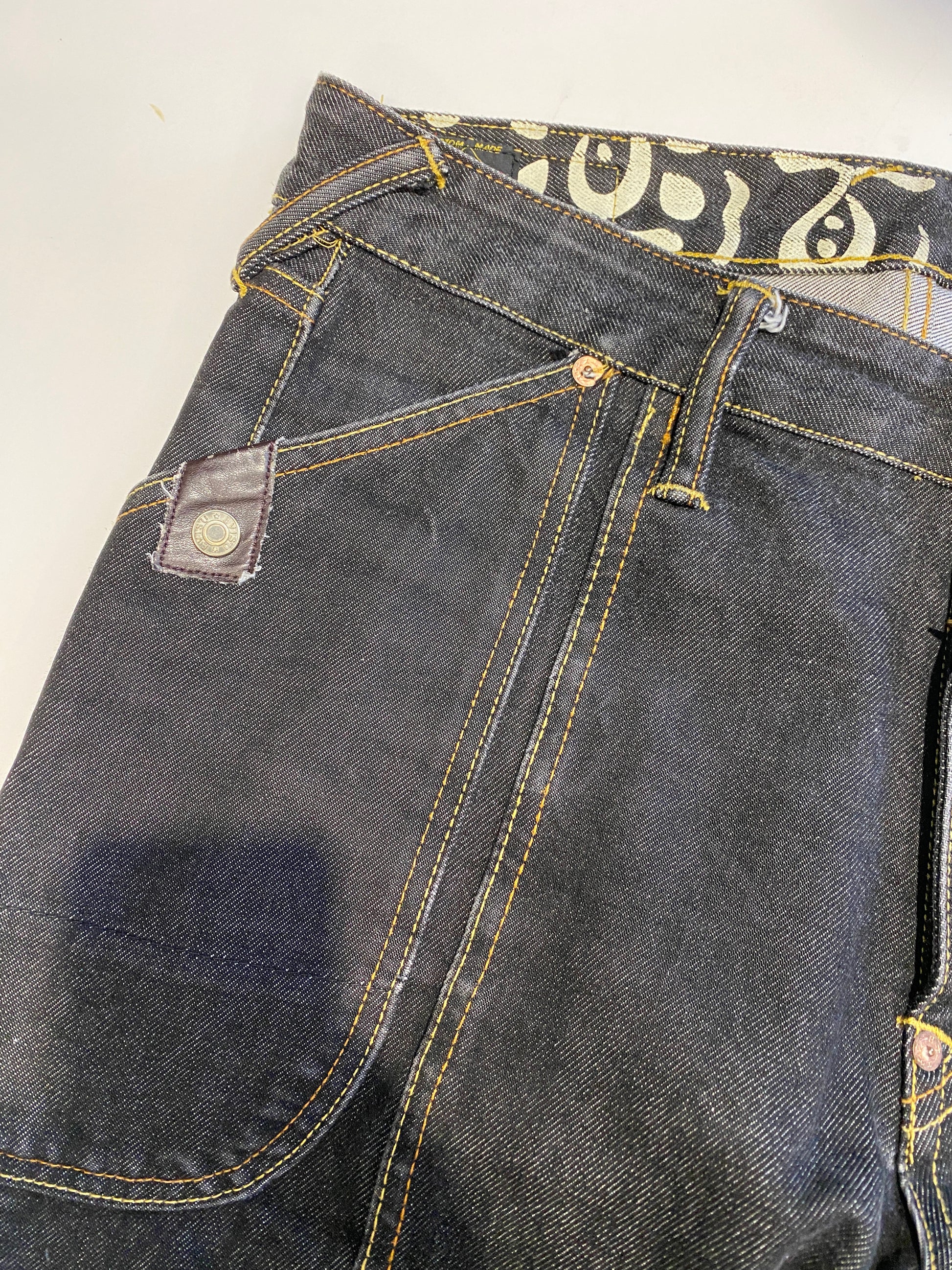 Evisu Red Brush Daicock Denim Jean