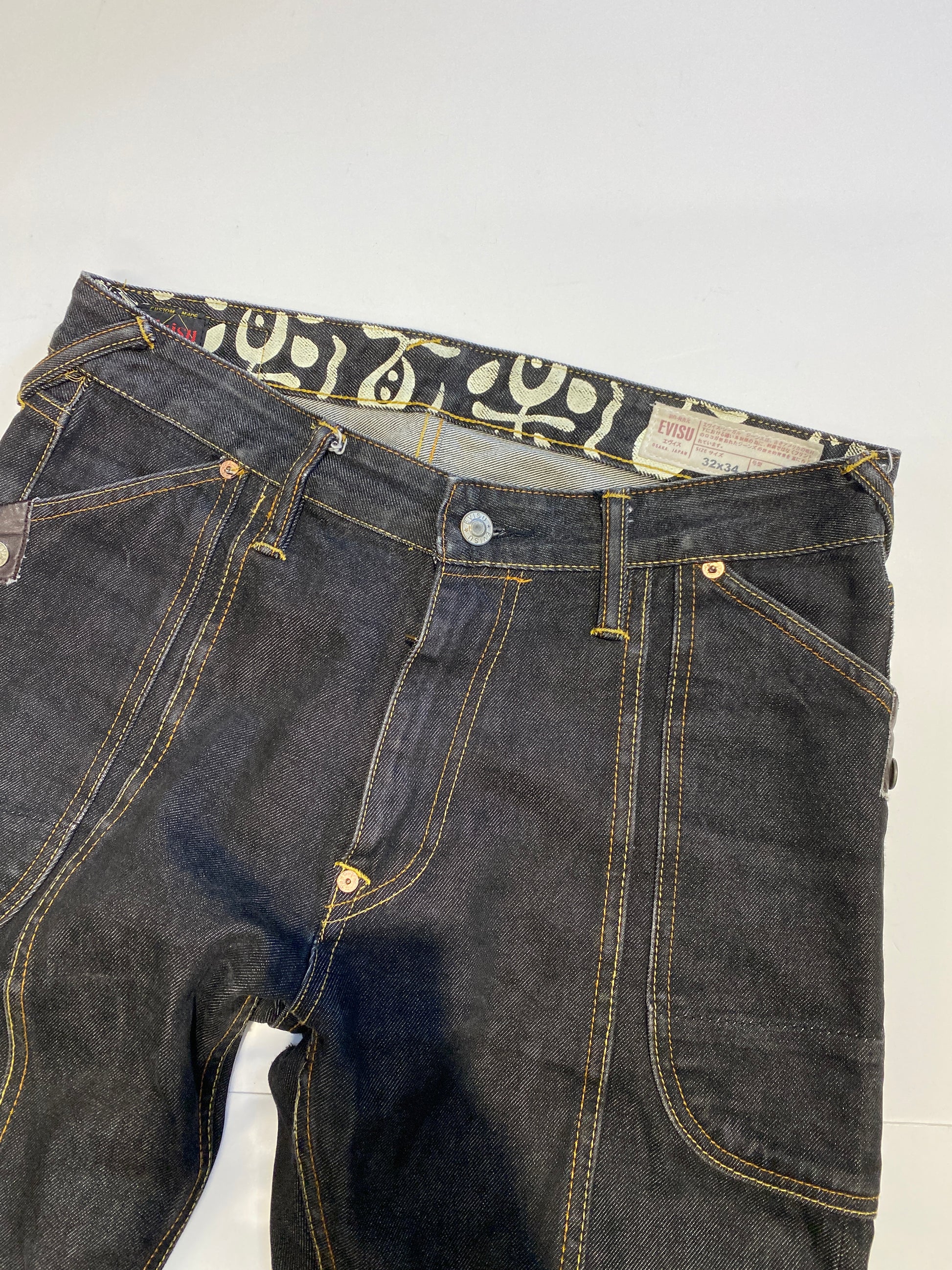 Evisu Red Brush Daicock Denim Jean