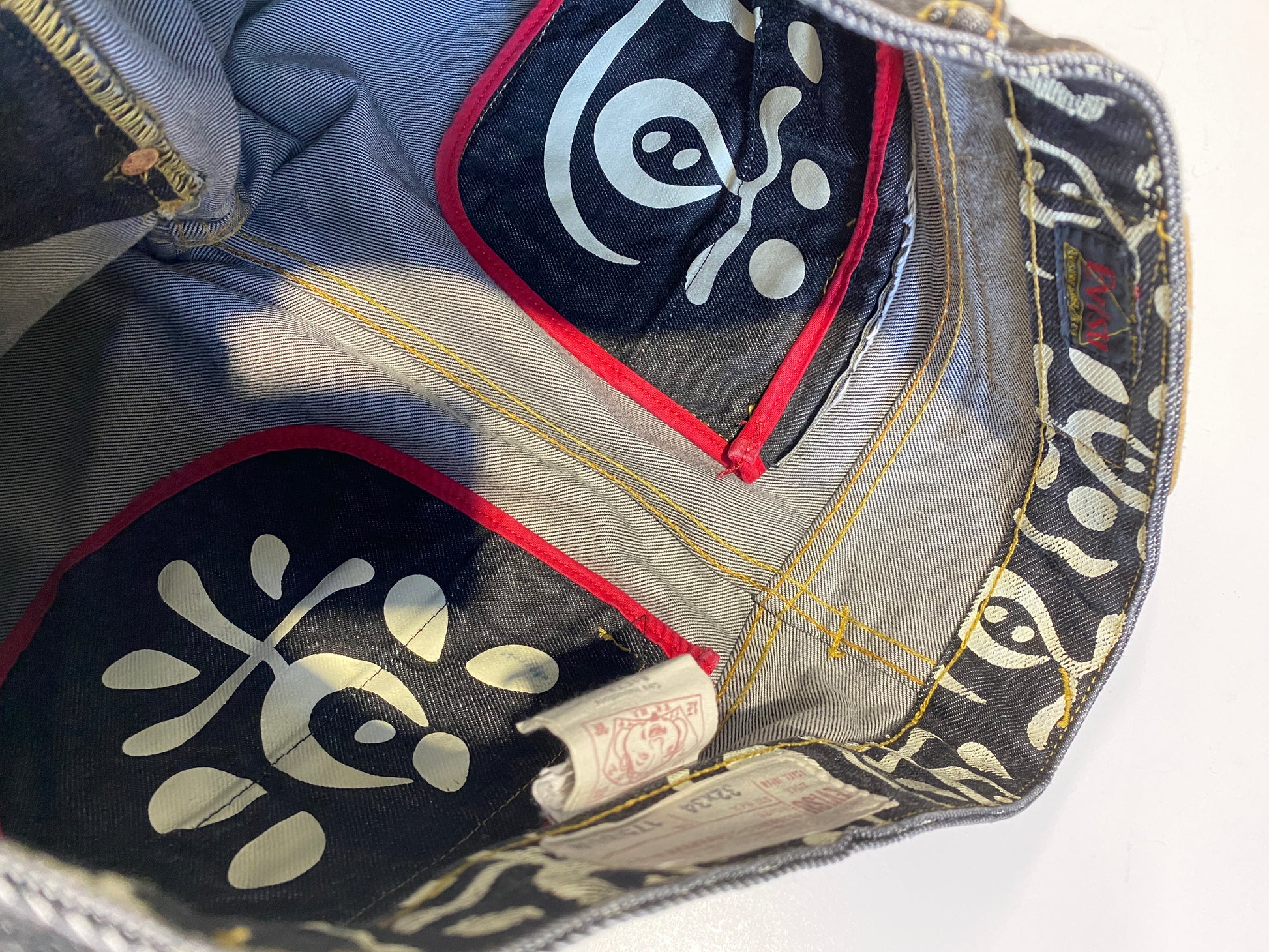 Evisu Red Brush Daicock Denim Jean