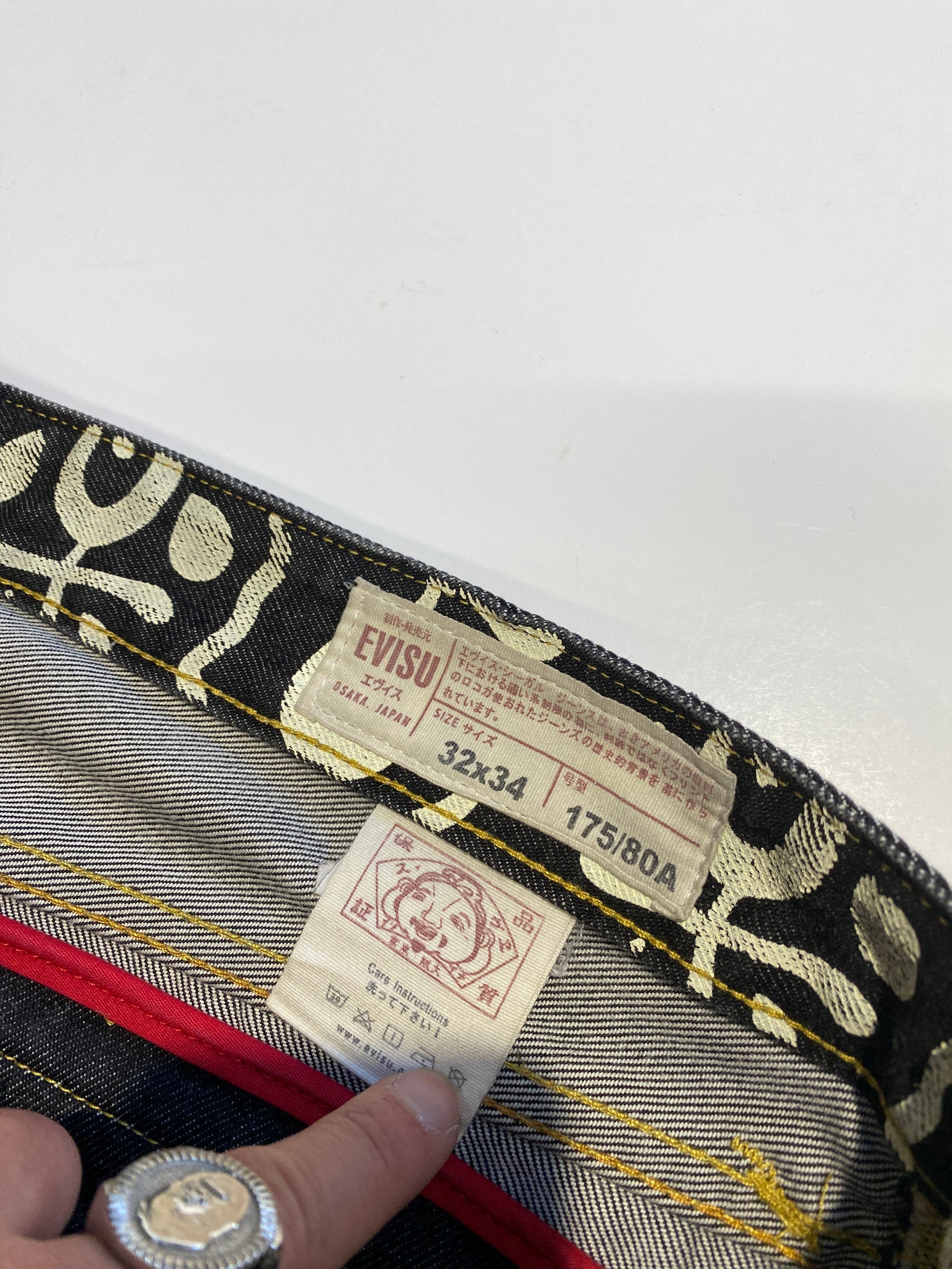 Evisu Red Brush Daicock Denim Jean