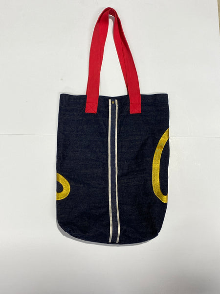 Evisu Yamane Denim Yellow Seagull Selvedge Tote Bag