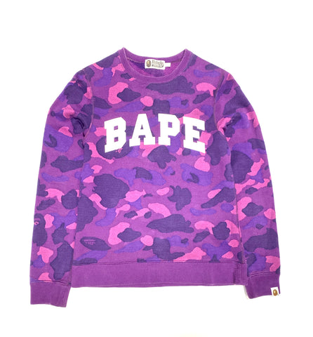 BAPE OG Purple Camo Crewneck