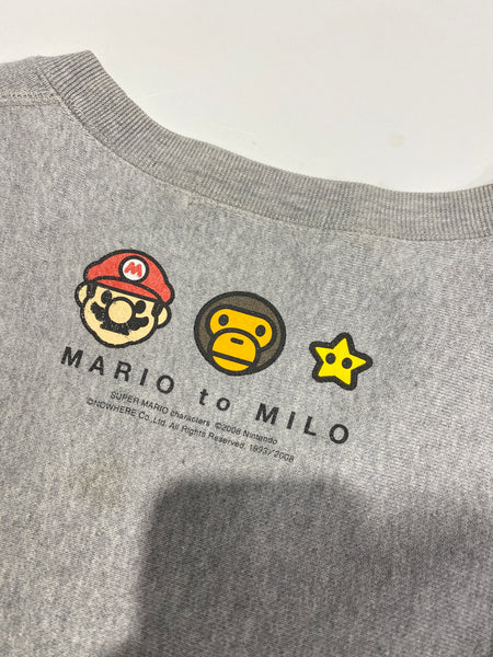 BAPE OG Milo x Mario Grey Crewneck