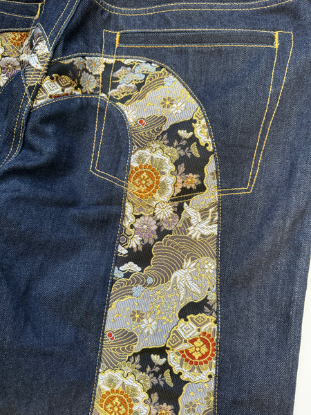 Evisu Traditional Chinese Crane Golden Daicock Jean