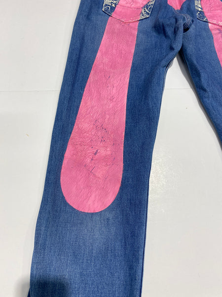 Evisu Washed Pink Daicock Denim Jean