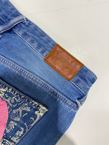 Evisu Washed Pink Daicock Denim Jean