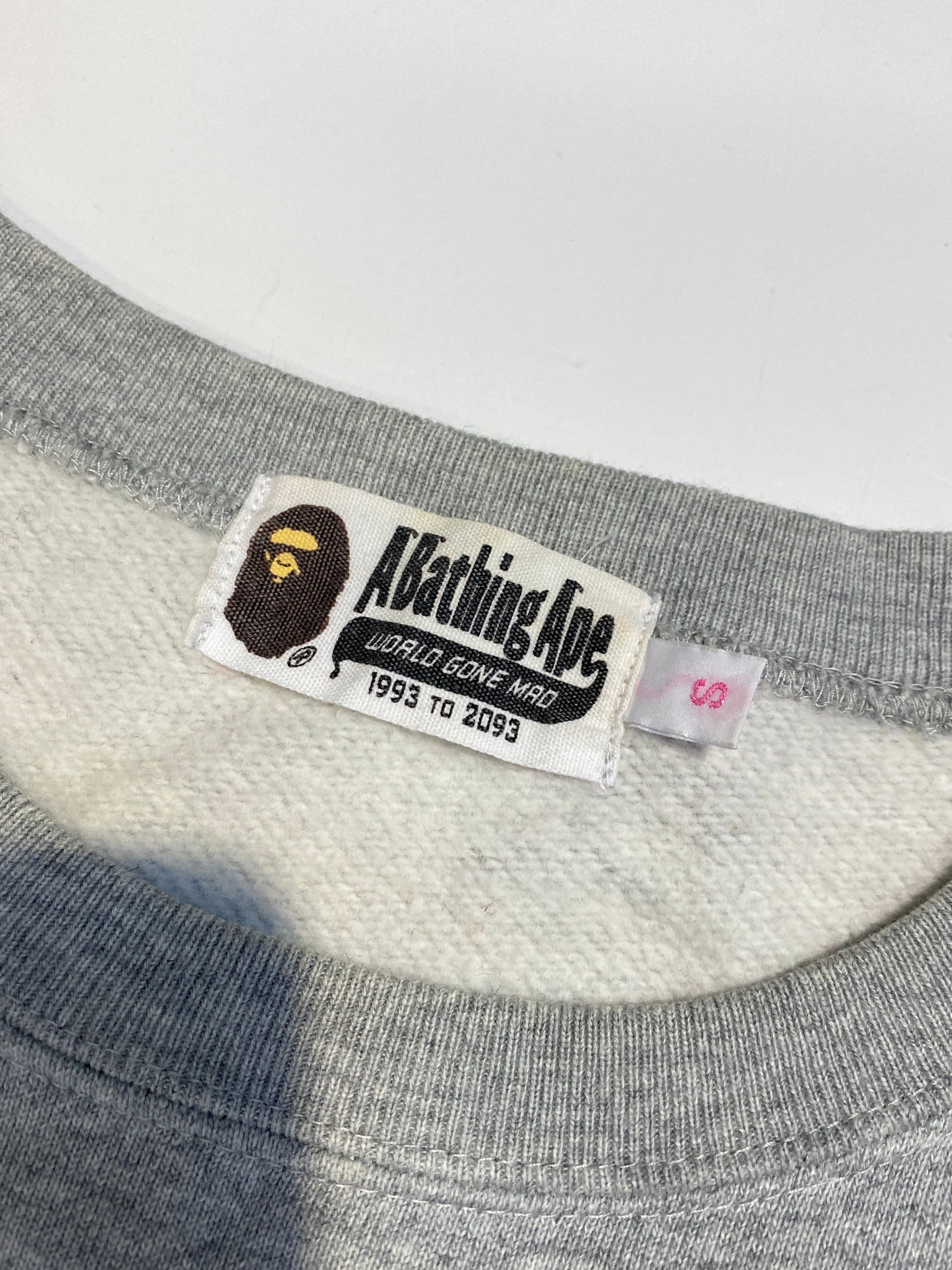 BAPE OG Milo  Rainbow Embroidery  Grey Crewneck