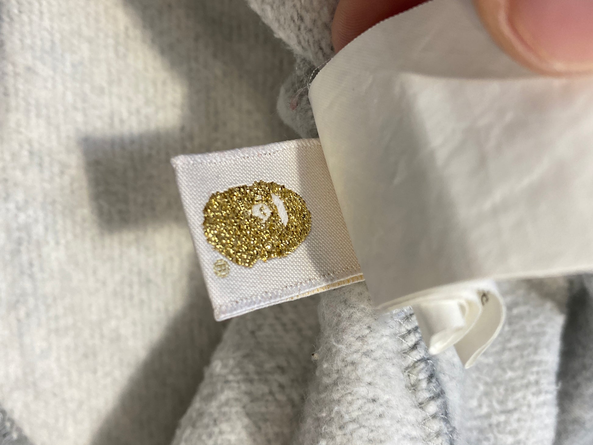 BAPE OG Milo  Rainbow Embroidery  Grey Crewneck