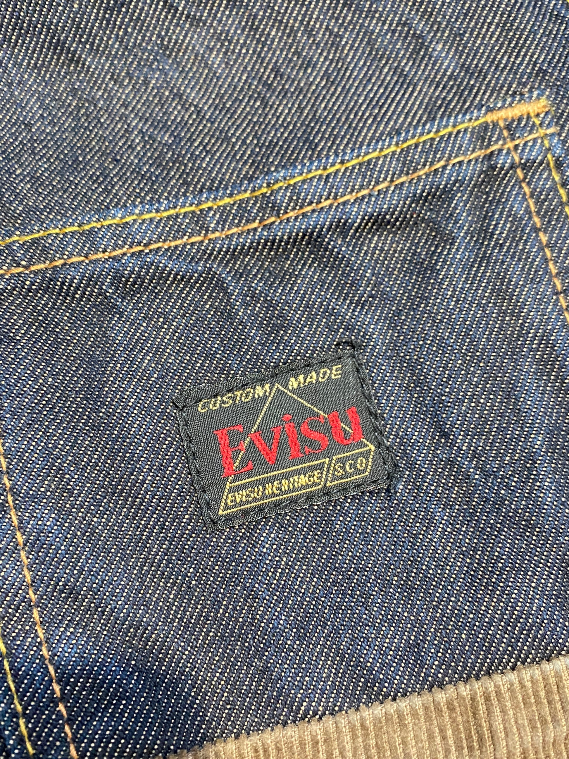 Evisu Western Raw Denim Corduroy Jacket