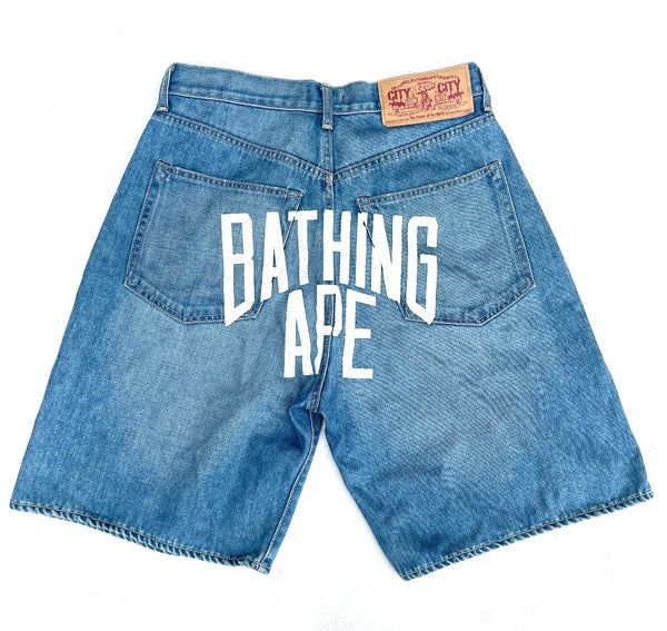 BAPE "Bathing Ape" Washed Denim Jorts