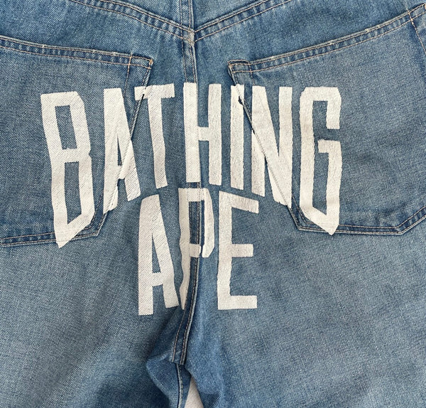 BAPE "Bathing Ape" Washed Denim Jorts